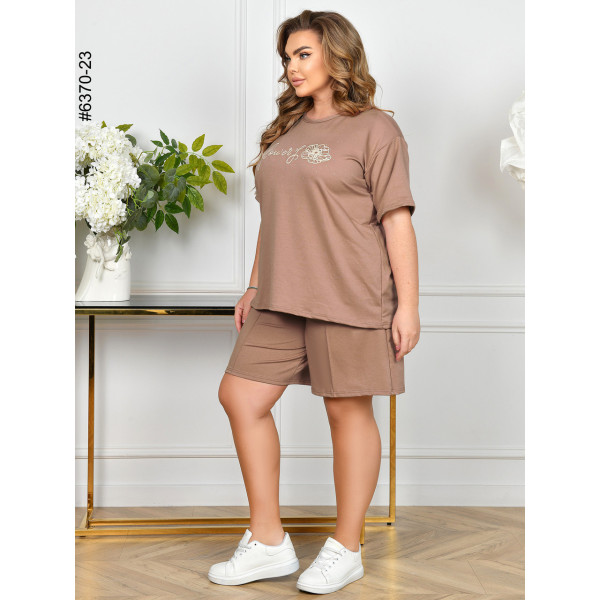 6370-23 Спортивний костюм жіночий двонитка батал (3 од: 54,56,58)