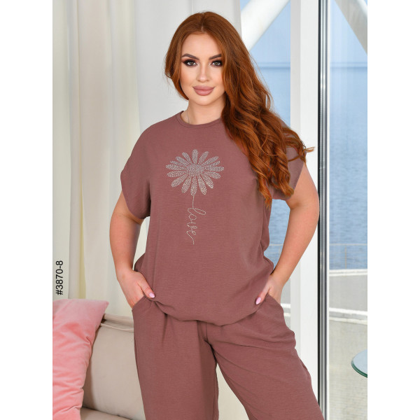 3870-8 Спортивний костюм жіночий креп батал (4 од: 50,52,54,56)