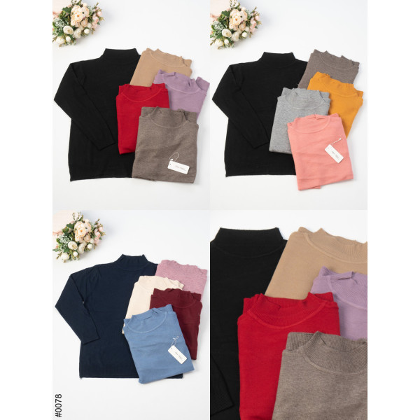 МІКС 0078 Жіночій гольф батал (мікс кольорів 5 од: 54-60 універсальний)