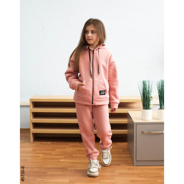 5730-8 Спортивний костюм на блискавці тринитка на флісі підліток (4 од: 36,38,40,42)
