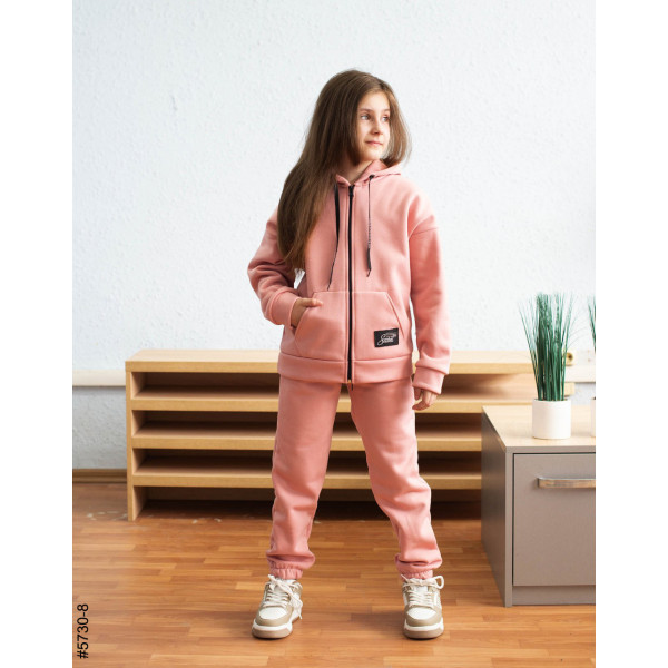 5730-8 Спортивний костюм на блискавці тринитка на флісі підліток (4 од: 36,38,40,42)
