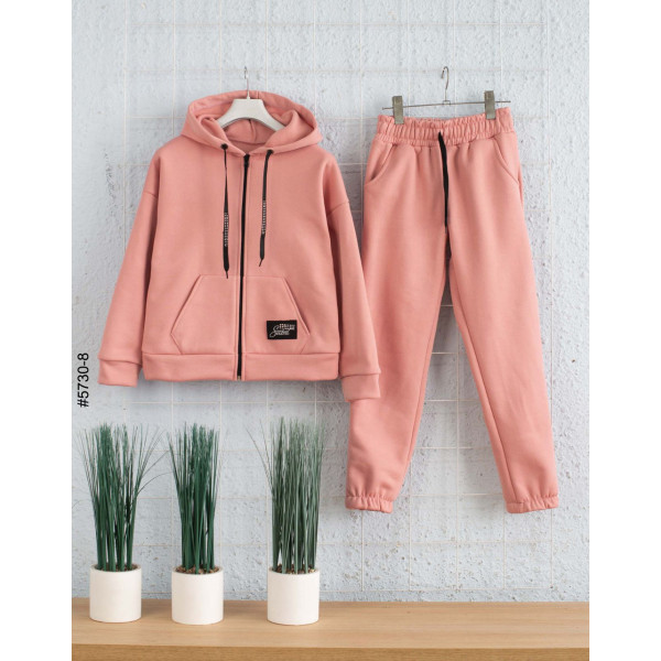 5730-8 Спортивний костюм на блискавці тринитка на флісі підліток (4 од: 36,38,40,42)