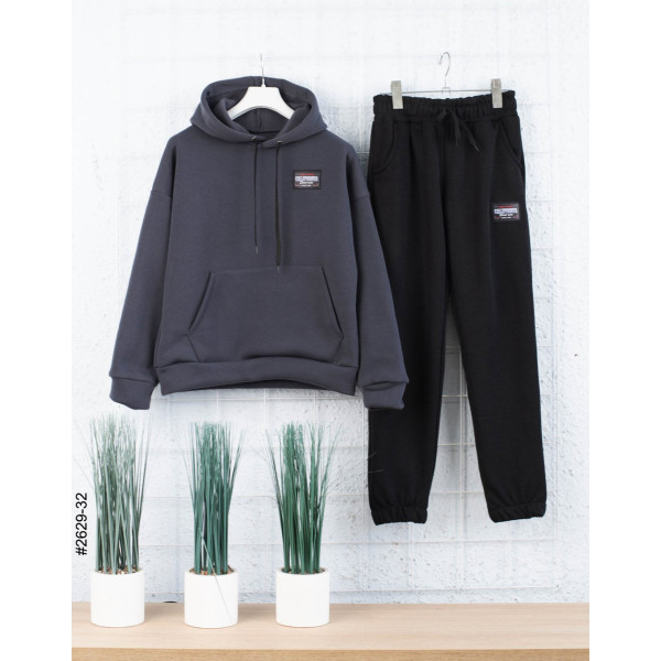 2629-32 Спортивний костюм тринитка на флісі підліток (4 од: 36,38,40,42)