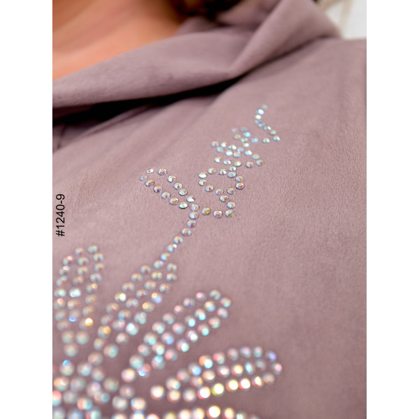 1240-9 Спортивний костюм жіночий на блискавці велюр супербатал (3 од: 54,56,58)