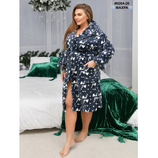 9264-26 Халат жіночий на запах махра напівбатал (3 од: 44-46,48-50,52-54)