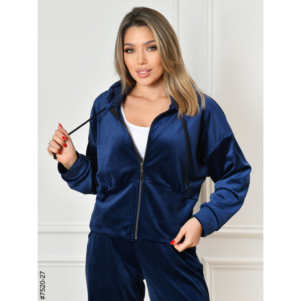7520-27 Спортивний костюм жіночий на блискавці велюр норма (4 од: 44,46,48,50)