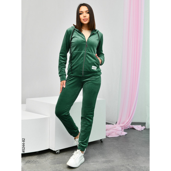 5244-82 Спортивний костюм жіночий на блискавці велюр норма (5 од: 44,46,48,50,52)