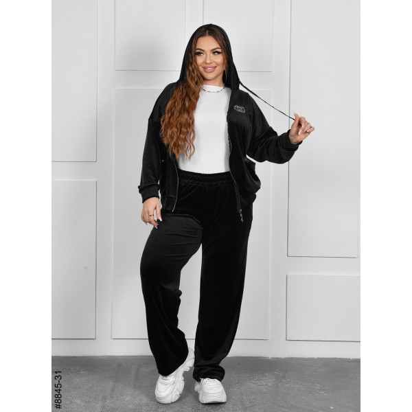 8845-31 Спортивний костюм жіночий на блискавці велюр батал (4 од: 54,56,58,60)
