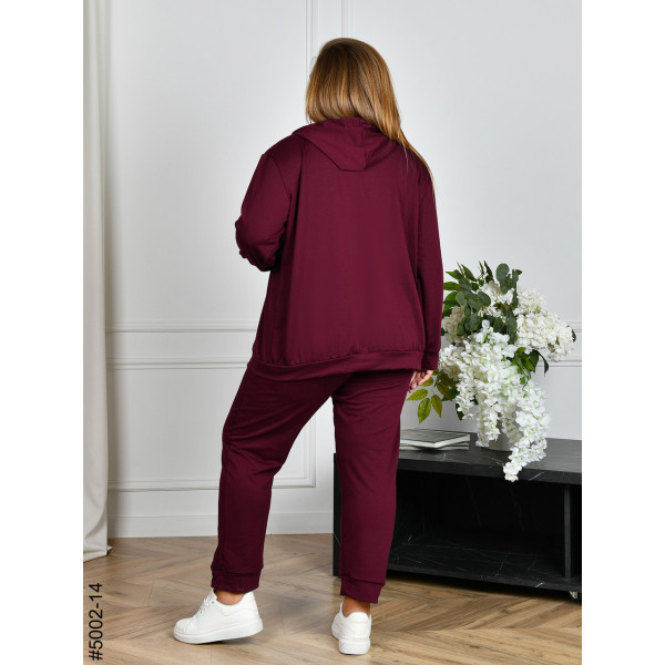 5002-14 Спортивний костюм жіночий двонитка на блискавці батал (4 од: 50,52,54,56)
