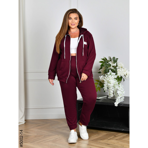 5002-14 Спортивний костюм жіночий двонитка на блискавці батал (4 од: 50,52,54,56)