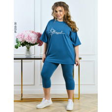 1233-30 Костюм жіночий футболка + бриджі кулір батал (3 од: 54,56,58)