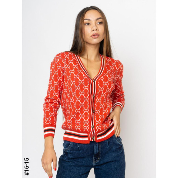16-15 Жіноча кофта машинного в'язання норма (1 од: 42-48 <unk> універсальний)