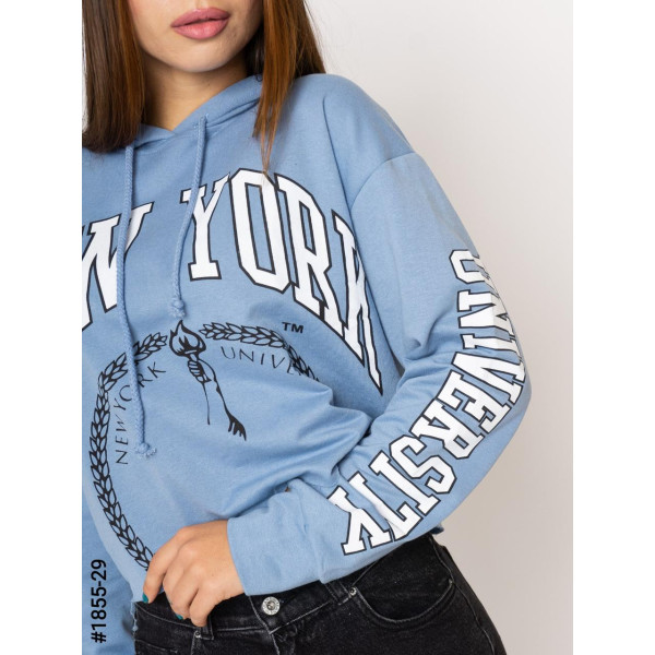 1855-29 Батник жіночий двунитка з принтом норма (3 од: S-M, M-L, L-XL)