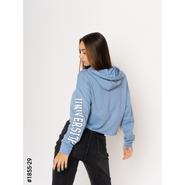 1855-29 Батник жіночий двунитка з принтом норма (3 од: S-M, M-L, L-XL)