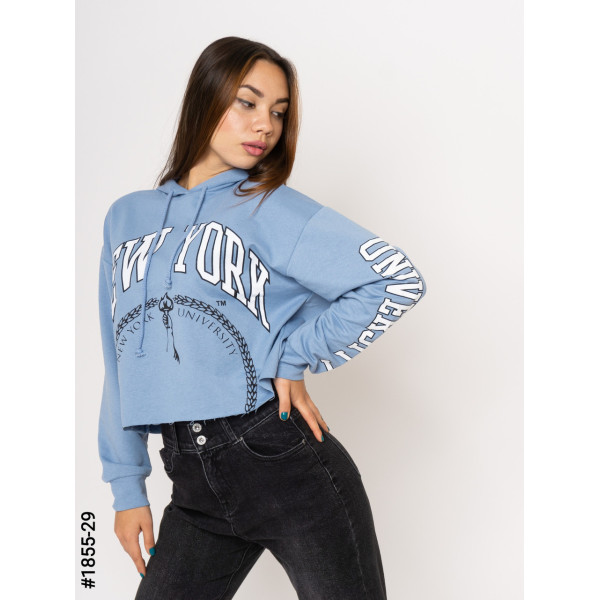 1855-29 Батник жіночий двунитка з принтом норма (3 од: S-M, M-L, L-XL)