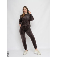 7920-19 Спортивний костюм жіночий велюр напівбатал (3 од: 48,50,52)