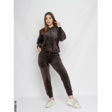 7920-19 Спортивний костюм жіночий велюр напівбатал (3 од: 48,50,52)