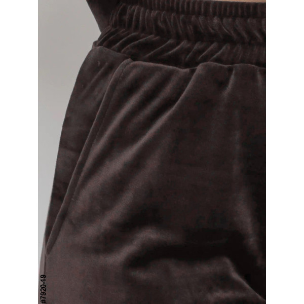 7920-19 Спортивний костюм жіночий велюр напівбатал (3 од: 48,50,52)