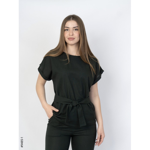 9485-1 Літній жіночий костюм льон батал (4 од: 50,52,54,56)