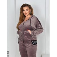 8160-22 Спортивний костюм жіночий на блискавці велюр супербатал (4 од: 54,56.58.60)