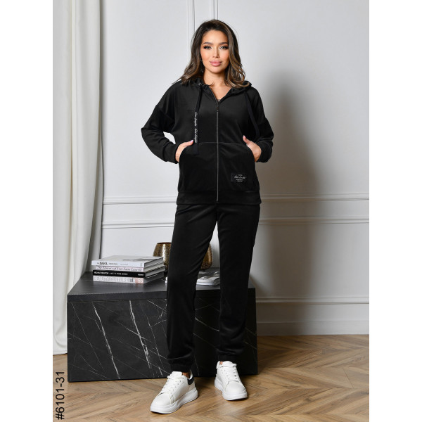 6101-31 Спортивний костюм жіночий на блискавці велюр норма (5 од: 44,46,48,50,52)