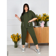 9003-5 Спортивний костюм жіночий на блискавці двунитка супербатал (4 од: 54,56,58,60)