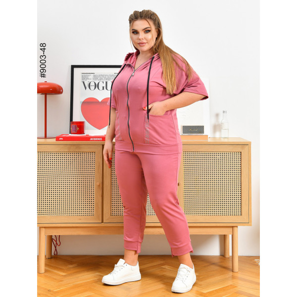 9003-48 Спортивний костюм жіночий на блискавці двунитка супербатал (4 од: 54,56,58,60)