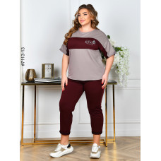 7113-13 Спортивний костюм жіночий двунитка батал (5 од: 52,54,56,58,60)