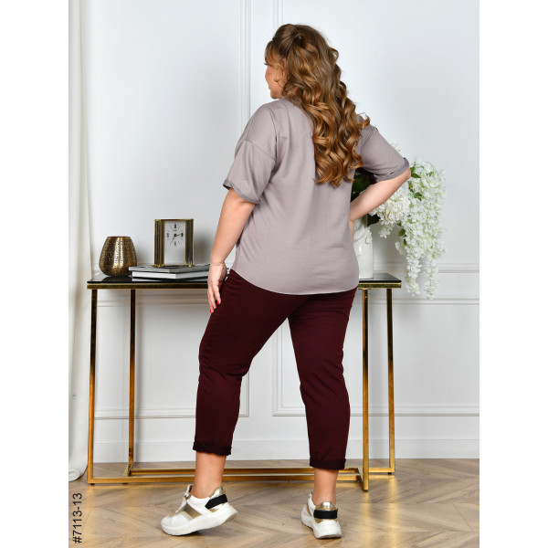 7113-13 Спортивний костюм жіночий двунитка батал (5 од: 52,54,56,58,60)