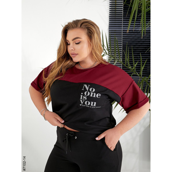 7102-14 Спортивний костюм жіночий двунитка батал (5 од: 52,54,56,58,60)