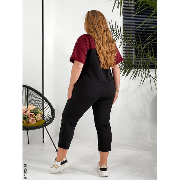 7102-14 Спортивний костюм жіночий двунитка батал (5 од: 52,54,56,58,60)