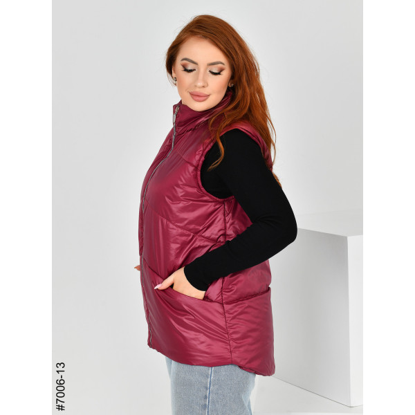 7006-13 Жилетка жіноча на холофайбері полубатал (3 од: 48,50,52)