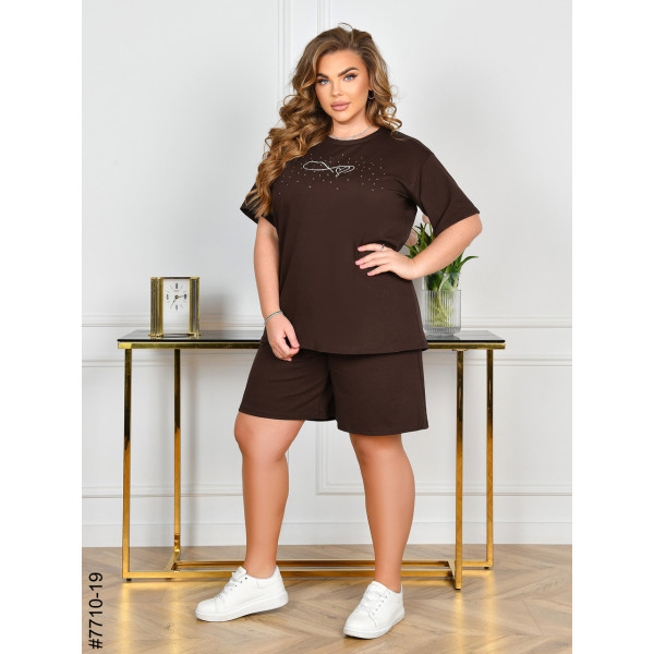 7710-19 Спортивний костюм жіночий турецька двонитка батал (3 од: 54,56,58)