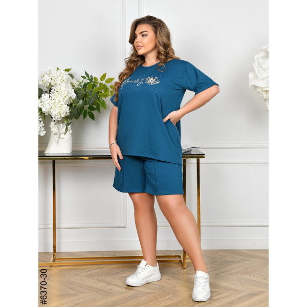 6370-30 Спортивний костюм жіночий двонитка батал (3 од: 54,56,58)