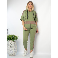 9789-5 Спортивний костюм жіночий на блискавці двунитка батал (4 од: 50,52,54,56)