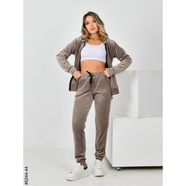 5244-44 Спортивний костюм жіночий на блискавці велюр норма (5 од: 44,46,48,50,52)