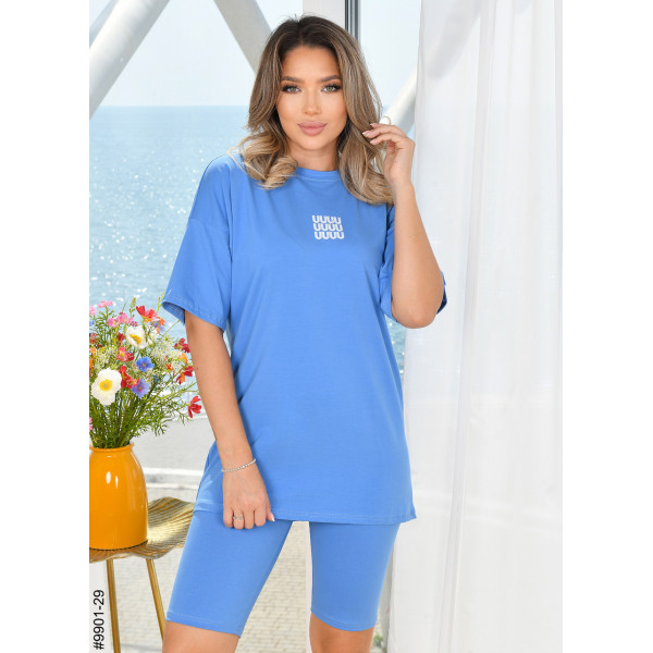 9901-29 Костюм жіночий футболка + велосипедки турецька бавовна норма (3 од:42,44,46)