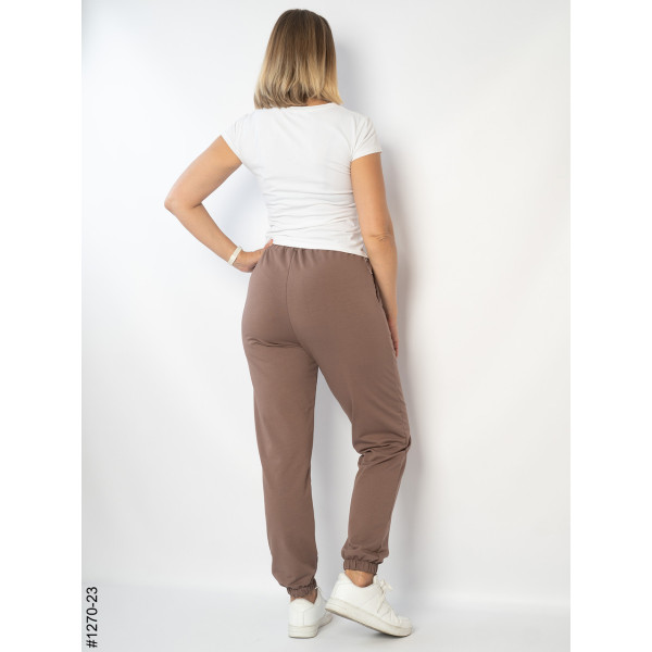1270-23 Спортивні штани жіночі турецька двунитка напівбатал (4 од: 50,52,54,56)