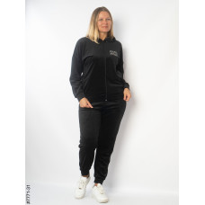 7771-31 Спортивний костюм жіночий велюр напівбатал (3 од: 48,50,52)