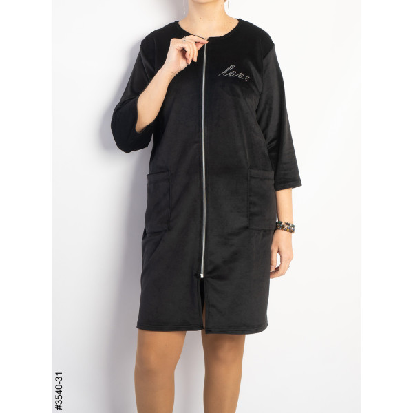 3540-31 Халат жіночий на блискавці напівбатал (3 од: 48,50,52)