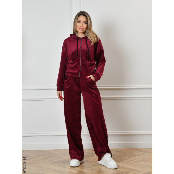 7520-14 Спортивний костюм жіночий на блискавці велюр норма (4 од: 44,46,48,50)