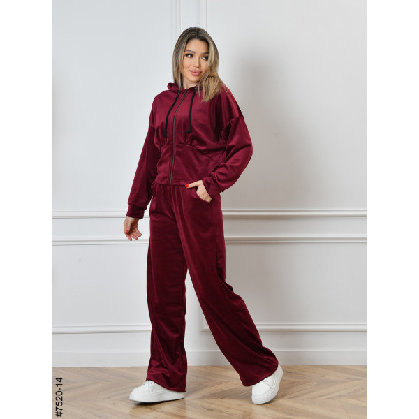 7520-14 Спортивний костюм жіночий на блискавці велюр норма (4 од: 44,46,48,50)