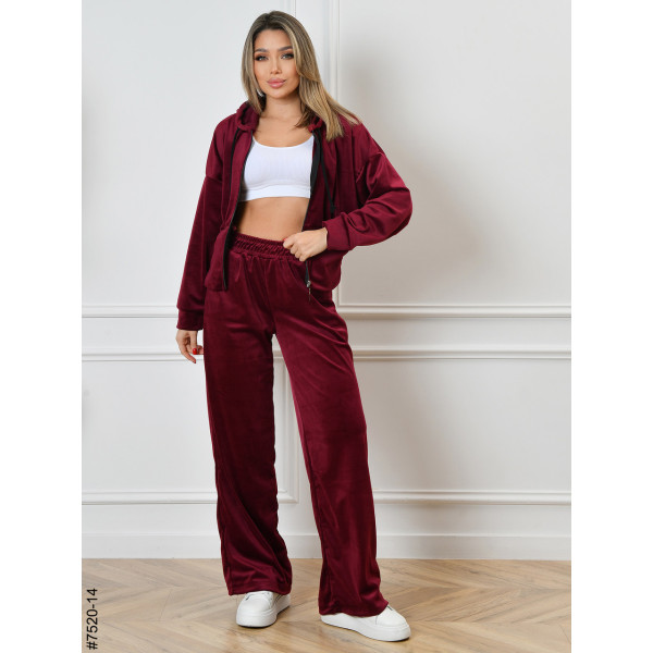 7520-14 Спортивний костюм жіночий на блискавці велюр норма (4 од: 44,46,48,50)