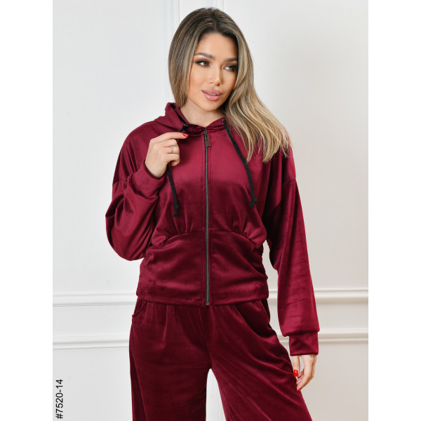7520-14 Спортивний костюм жіночий на блискавці велюр норма (4 од: 44,46,48,50)
