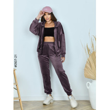 0507-21 Спортивний костюм жіночий на блискавці велюр норма (3 од: 42,44,46)