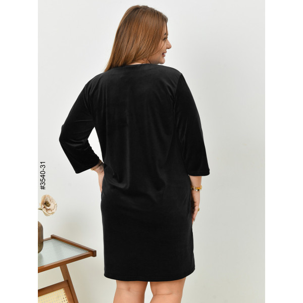 3540-31 Халат жіночий на блискавці напівбатал (3 од: 48,50,52)