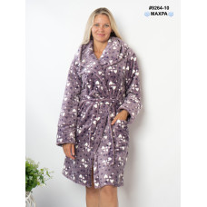 9264-10 Халат жіночий на запах махра напівбатал (3 од: 44-46,48-50,52-54)