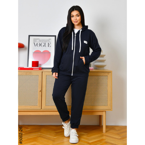 5002-26 Спортивний костюм жіночий двонитка на блискавці батал (4 од: 50,52,54,56)