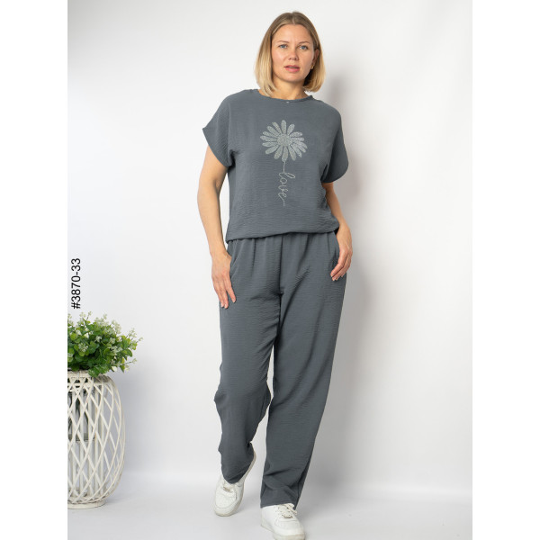 3870-33 Спортивний костюм жіночий креп батал (4 од: 50,52,54,56)