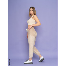 8931-23 Спортивні штани жіночі з принтом велюр батал (4 од: 50,52,54,56)